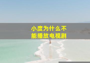 小度为什么不能播放电视剧