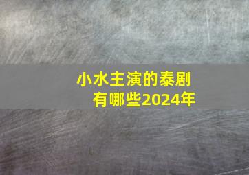 小水主演的泰剧有哪些2024年