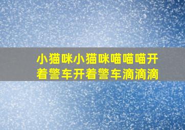 小猫咪小猫咪喵喵喵开着警车开着警车滴滴滴