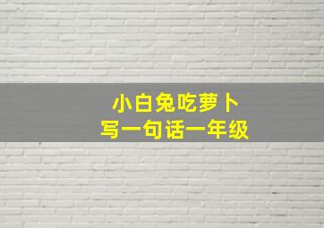 小白兔吃萝卜写一句话一年级