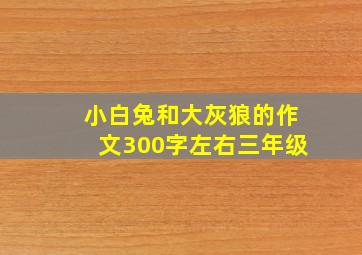 小白兔和大灰狼的作文300字左右三年级