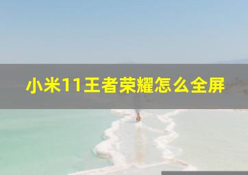 小米11王者荣耀怎么全屏