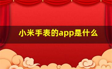 小米手表的app是什么