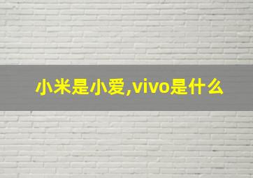 小米是小爱,vivo是什么