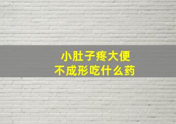 小肚子疼大便不成形吃什么药