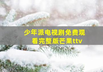 少年派电视剧免费观看完整版芒果ttv