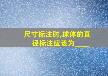 尺寸标注时,球体的直径标注应该为____