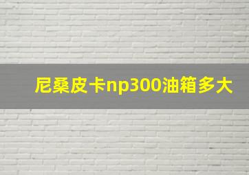 尼桑皮卡np300油箱多大