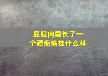 屁股肉里长了一个硬疙瘩挂什么科