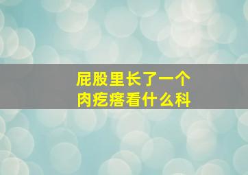 屁股里长了一个肉疙瘩看什么科