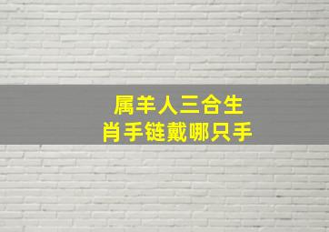 属羊人三合生肖手链戴哪只手