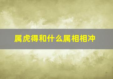 属虎得和什么属相相冲