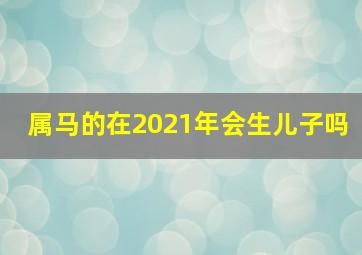 属马的在2021年会生儿子吗