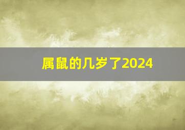 属鼠的几岁了2024