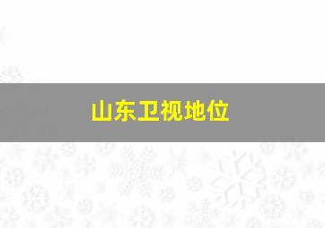 山东卫视地位