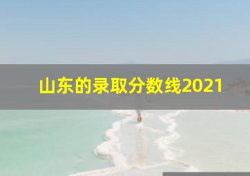 山东的录取分数线2021