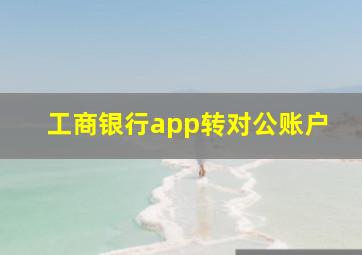 工商银行app转对公账户