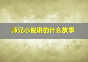 师兄小说讲的什么故事