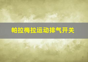 帕拉梅拉运动排气开关