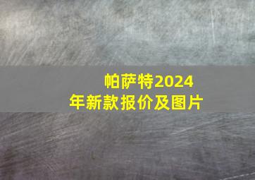 帕萨特2024年新款报价及图片