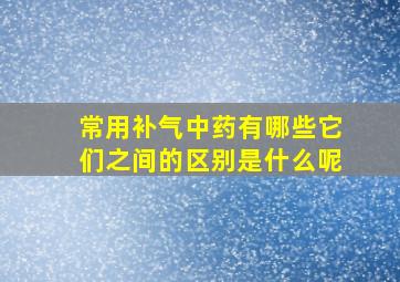 常用补气中药有哪些它们之间的区别是什么呢