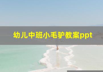 幼儿中班小毛驴教案ppt