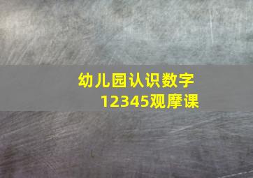 幼儿园认识数字12345观摩课