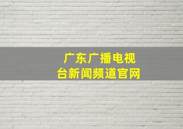 广东广播电视台新闻频道官网