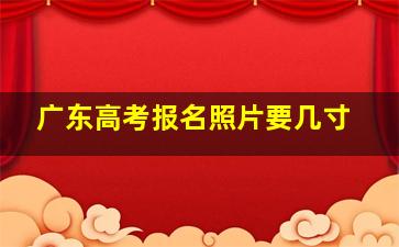 广东高考报名照片要几寸