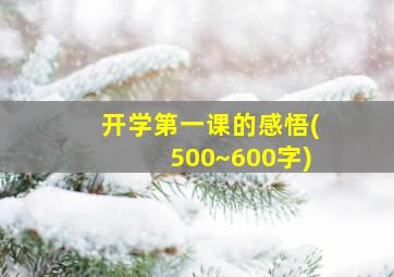 开学第一课的感悟(500~600字)