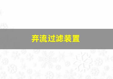 弃流过滤装置