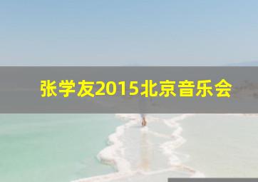 张学友2015北京音乐会