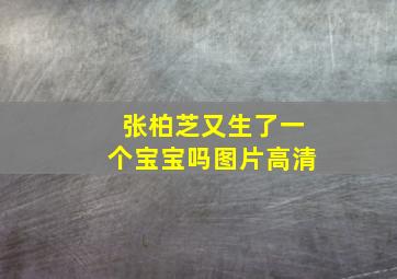 张柏芝又生了一个宝宝吗图片高清