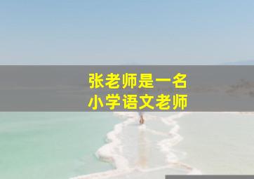 张老师是一名小学语文老师