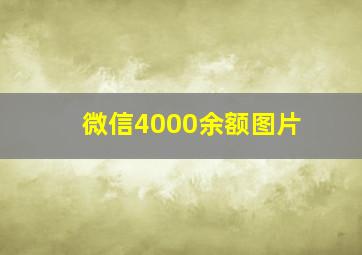 微信4000余额图片