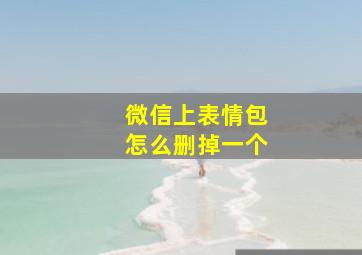 微信上表情包怎么删掉一个