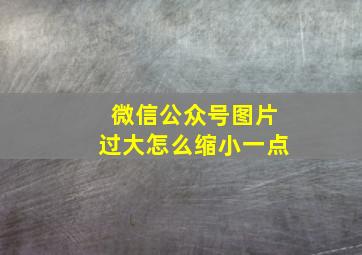 微信公众号图片过大怎么缩小一点