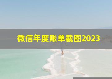 微信年度账单截图2023