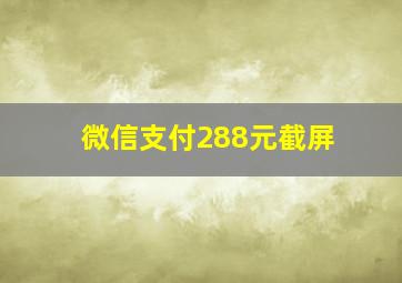 微信支付288元截屏