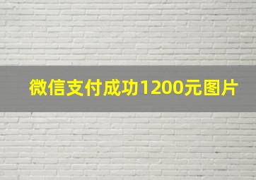 微信支付成功1200元图片