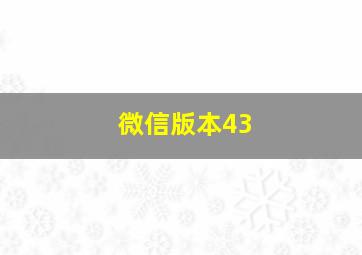 微信版本43