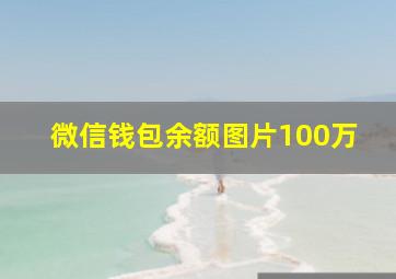 微信钱包余额图片100万