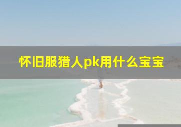 怀旧服猎人pk用什么宝宝