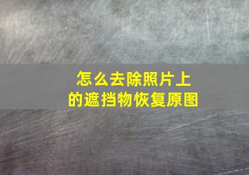 怎么去除照片上的遮挡物恢复原图