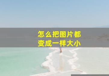 怎么把图片都变成一样大小