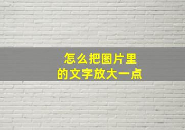 怎么把图片里的文字放大一点