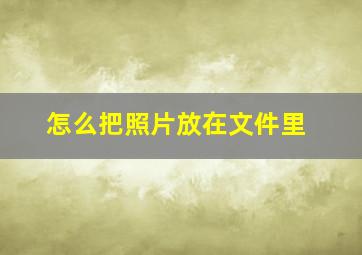 怎么把照片放在文件里