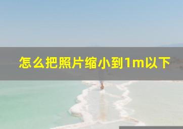 怎么把照片缩小到1m以下