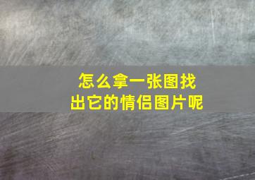 怎么拿一张图找出它的情侣图片呢