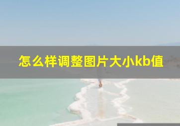 怎么样调整图片大小kb值